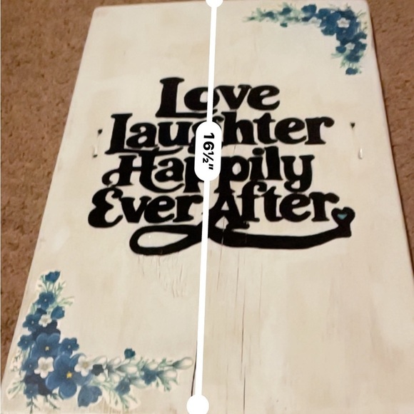 Floral reclaimed barn wood wall Decor with Quote - Picture 2 of 3